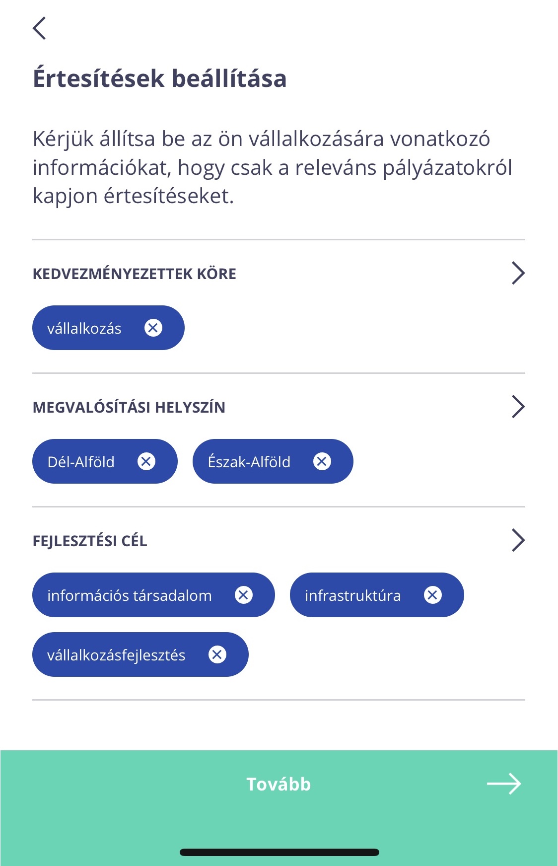 appstore_értesítés_beáll