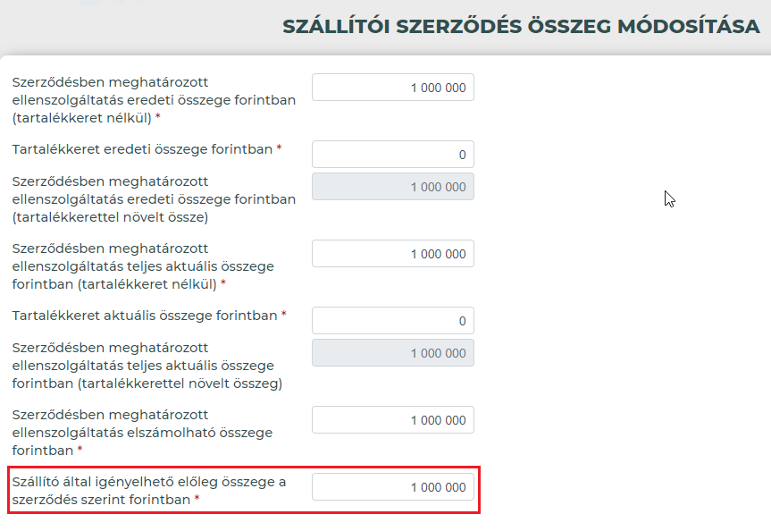 vsz szerződéses összegek